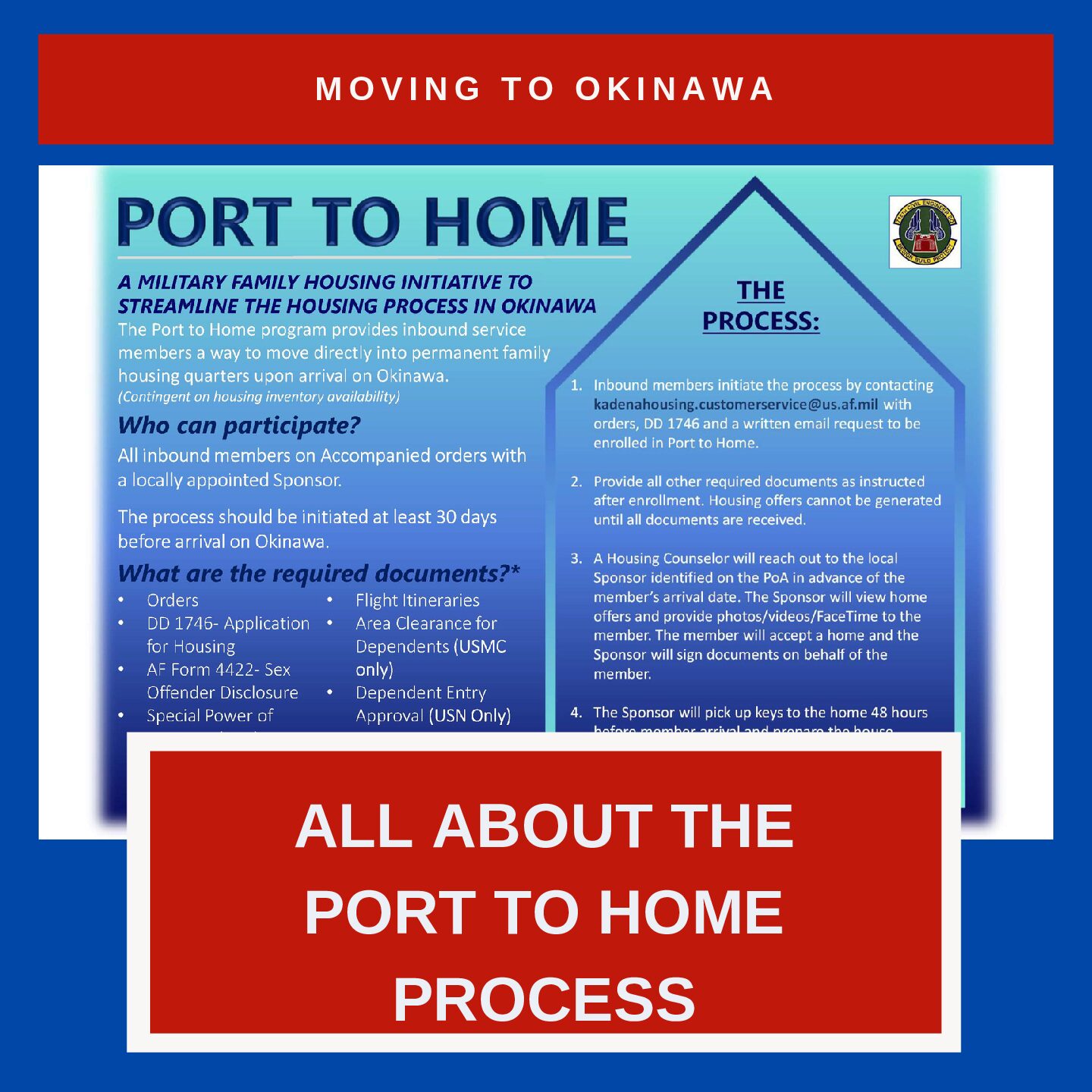 Coming to Okinawa: Port to Home